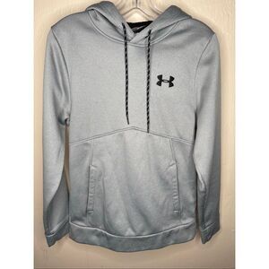 Under Armour ColdGear Gray Fleece Hoodie Loose Fit Pullover Sweatshirt XS-135